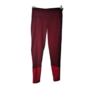 Victoria Secret Women's Wide Waistband Workout Stretchy Leggings Burgundy Size M